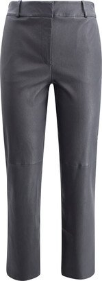 Tailored Cropped Leather Trousers