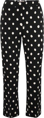 Polka Dot Printed Cropped Trouers