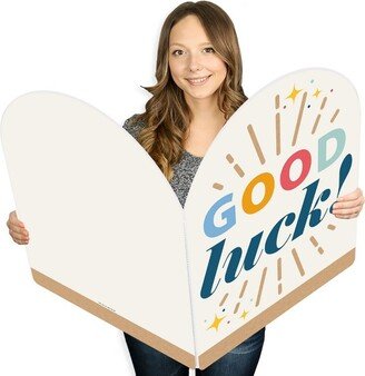 Big Dot of Happiness Good Luck - Encouragement Giant Greeting Card - Big Shaped Jumborific Card - 16.5 x 22 inches