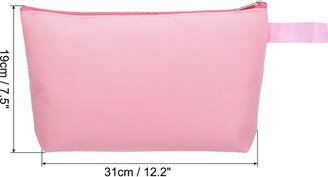 Unique Bargains 12.2x7.5 Canvas Makeup Bags with Strap, 10Pcs Cosmetic Toiletry Pouch - 12.2 x 7.5