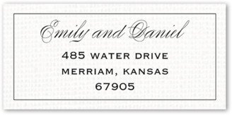 Address Labels: Fancy Linen Address Label, White, Address Label, Matte