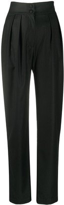 Tapered-Leg Wool Trousers-AD