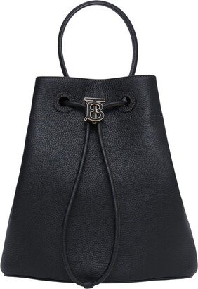 Leather Tb Monogram Bucket Bag