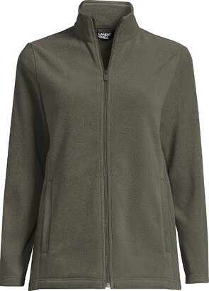 Land' End Women' Petite Fleece Full Zip Jacket - X-Small - Foret Mo Green