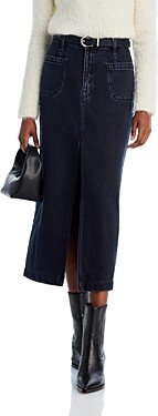 Le Bardot Denim Maxi Skirt-AA