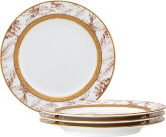 Charlotta Gold Set of 4 Holiday Harvest Appetizer Plates, 6-1/4