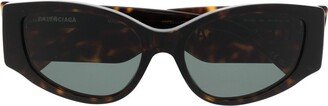 Balenciaga Eyewear Logo-Print Biker Sunglasses