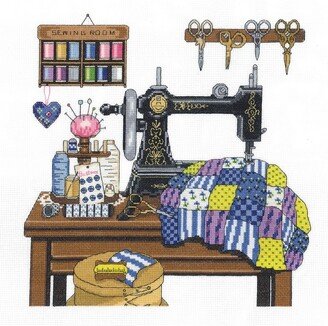 Janlynn Counted Cross Stitch Kit 12X12-Antique Sewing Room (14 Count)