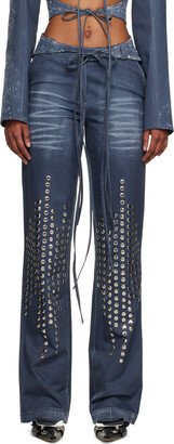 Blue Studded Jeans-AB