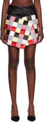 SUPER YAYA Multicolor Weave Miniskirt