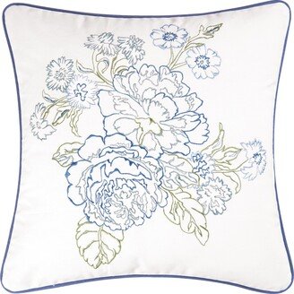 Laurel Embroidered Throw Pillow