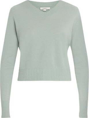 V-neck fine-knit jumper-AK