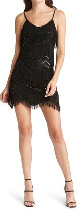 Shake It Off Sequin Fringe Cocktail Minidress