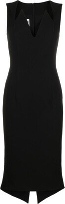 V-neck midi dress