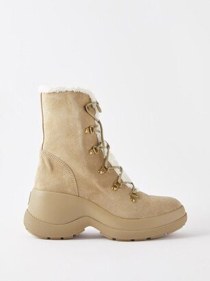 Resile Shearling-lined Suede Lace-up Boots