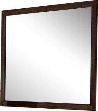 Wooden Frame Mirror, Espresso Brown - 35.43 H x 0.75 W x 45.47 L Inches