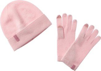 2Pc Cashmere Gloves & Hat Set-AA