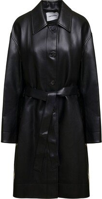 Belted Leather Coat-AE