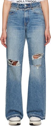 Indigo Double Waistband Jeans