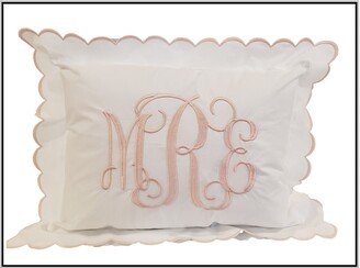 Personalized Scalloped Edge Sham Pillow & Insert