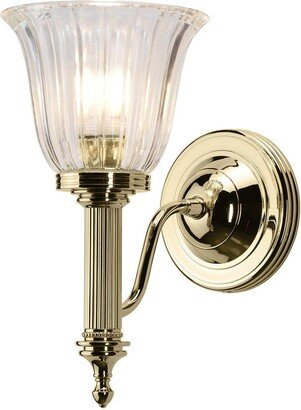 Netlighting Carroll 1 Light Bathroom Wall Light Polished Brass IP44 G9