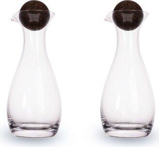 By Widgeteer Nature Oil and Vinegar Bottles with Cork Stoppers, Set of 2