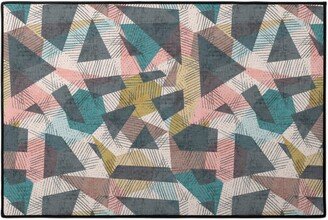 Door Mats: Abstract Geometic - Multi Door Mat, Multicolor