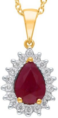 Kallati 14K 0.80 Ct. Tw. Diamond & Ruby Necklace