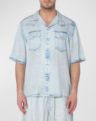 Men's S-Mac-Dnm Viscose Camp Shirt