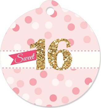 Big Dot of Happiness Sweet 16 - 16th Birthday Party Favor Gift Tags (Set of 20)