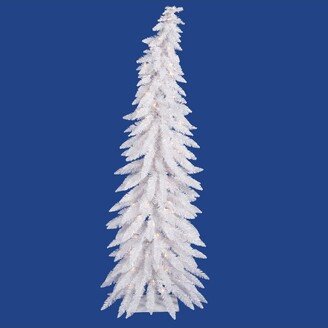 4' White Whimsical Artificial Christmas Tree, Warm White Dura-lit LED Lights