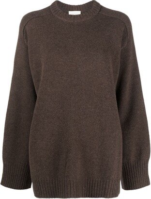 Crew-Neck Long-Sleeve Jumper-AD