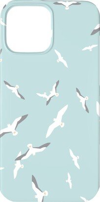 Custom Iphone Cases: Flying Seagulls - Blue Phone Case, Slim Case, Matte, Iphone 13 Pro Max, Blue