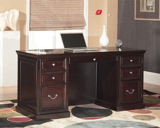 Martin Furniture Executive Wood Desk, Office Desk, Writing Table, Brown