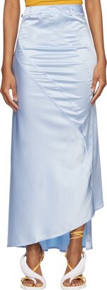 Blue Multiline Maxi Skirt