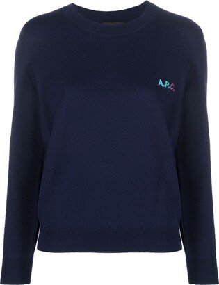 Logo-Embroidered Cotton Jumper-AC