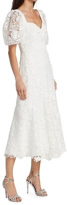 Lace Sweetheart Midi Dress