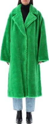 Maria Single-Breasted Faux-Fur Coat