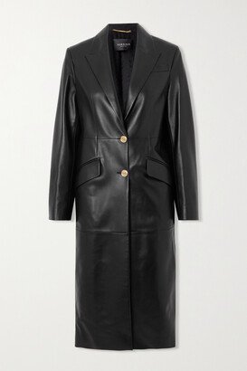 Icons Leather Coat - Black