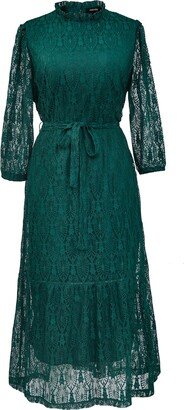 Smart and Joy Fit-And-Flare Lace Dress - Green