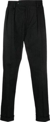 Pleat-Detailing Straight-Leg Trousers-AA