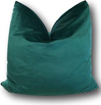 Schumacher Empress Performance Velvet Emerald Pillow Cover - 16 X Or 18 Green Throw Cover Only