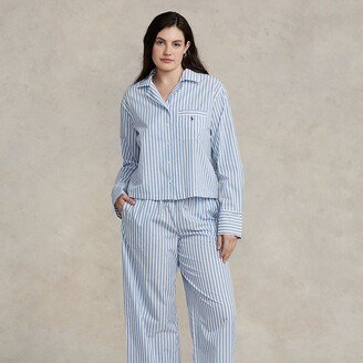 Long-Sleeve Poplin Pajama Set-AB