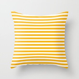 Striped 18 Yellow Throw Pillow