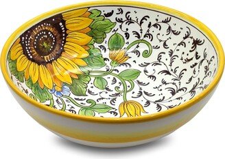 Large Ceramic Bowl - Italian Dinnerware Pasta Bowl Platter Serving Tray Hand Painted Tuscany Pottery Bowls Made in Italy Salad-AH