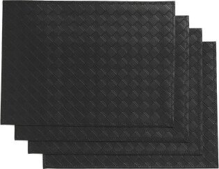 Set Of 4 Faux Leather Placemats-AB