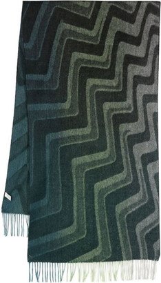 Men Scarf Waterfall Zigzag