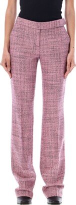 Wool Mouline Slim Fit Tailored Trousers