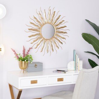 Gold Metal Contemporary Wall Mirror