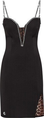 Crystal-Embellished Minidress-AB